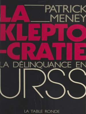 cover image of La kleptocratie